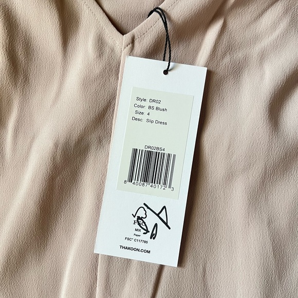 Thakoon Light Pale Pink Blush A-Line Slip Midi Dress - Picture 8 of 10